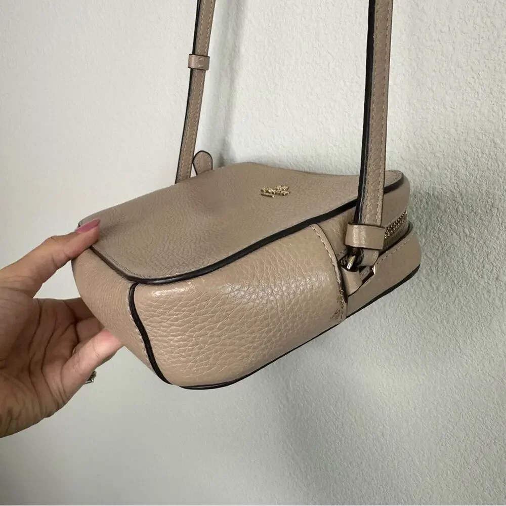 Coach Taupe Leather Crossbody Bag - Picture 6 of 7